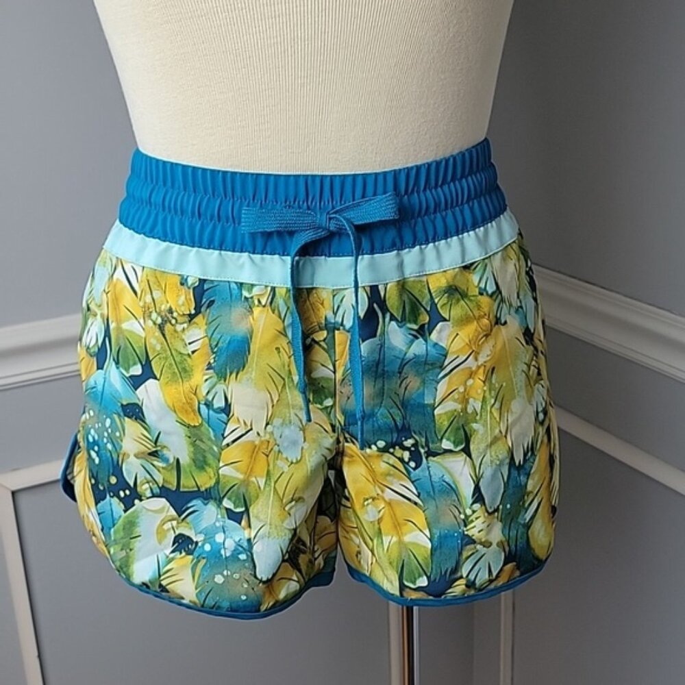 THE NORTH FACE Hoda Boardie Tropical Baja Blue Activewear Elastic Waist Shorts L
